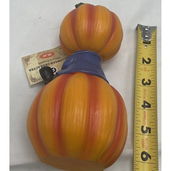 HALLOWEEN PUMPKIN HEAD MAN CERAMIC FIGURE  6” RARE - Picture 9 of 9